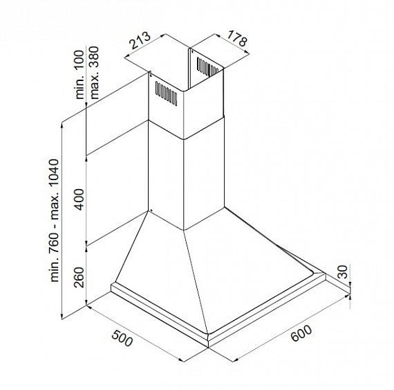 Вытяжка MAUNFELD RETRO FRAME 60 черный купить с доставкой по Москве и Московской области в интернет-магазине АваТехно