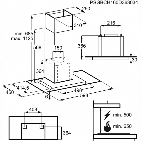 Вытяжка AEG DTB5660HM купить с доставкой по Москве и Московской области в интернет-магазине АваТехно