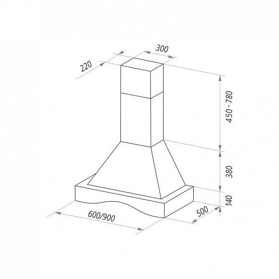 Вытяжка MAUNFELD GRETTA NOVAS 60 (C) бежевый/неокрашенная деревянная (клён) о купить с доставкой по Москве и Московской области в интернет-магазине АваТехно