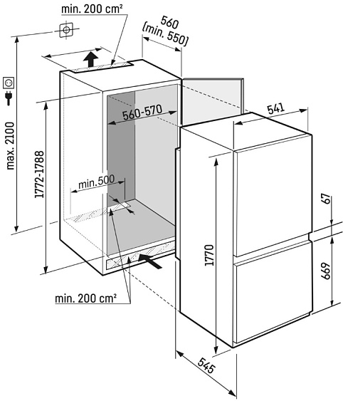 ХОЛОДИЛЬНИК LIEBHERR ICNSE 5123 купить с доставкой по Москве и Московской области в интернет-магазине АваТехно