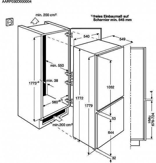 Холодильник AEG SCR 418F3LS купить с доставкой по Москве и Московской области в интернет-магазине АваТехно