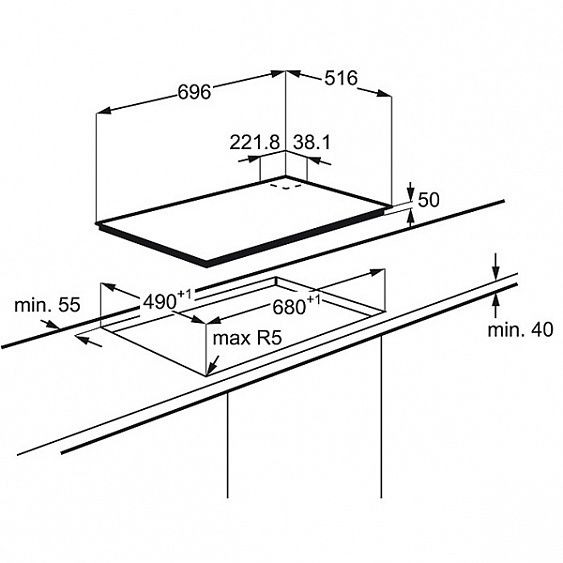 Поверхность ELECTROLUX egg 7352 nox купить с доставкой по Москве и Московской области в интернет-магазине АваТехно