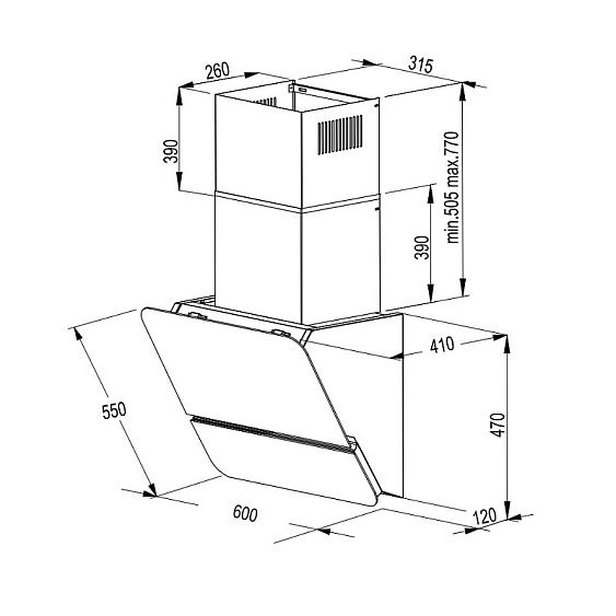 ВЫТЯЖКА KORTING KHC 69499 GW купить с доставкой по Москве и Московской области в интернет-магазине АваТехно