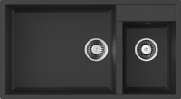 Кухонная мойка OMOIKIRI Tedori 85-2-U-BL Tetogranit/черный (4993940)