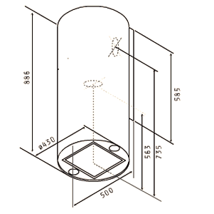 Вытяжка JET AIR PIPE WH/A/43 купить с доставкой по Москве и Московской области в интернет-магазине АваТехно