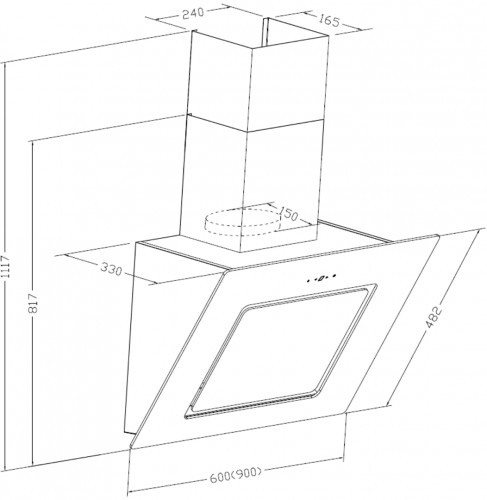 Вытяжка Lex LUNA 600 ivory купить с доставкой по Москве и Московской области в интернет-магазине АваТехно