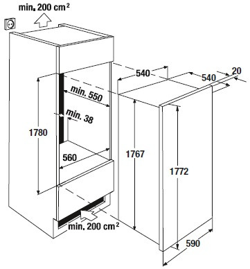Морозильный шкаф KUPPERSBUSCH ITE 1780-0 E жесткое крепление двери купить с доставкой по Москве и Московской области в интернет-магазине АваТехно