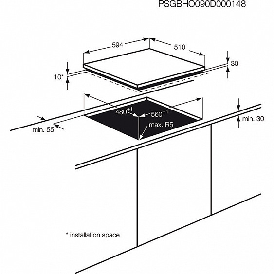 Поверхность AEG hg 654441 sm купить с доставкой по Москве и Московской области в интернет-магазине АваТехно