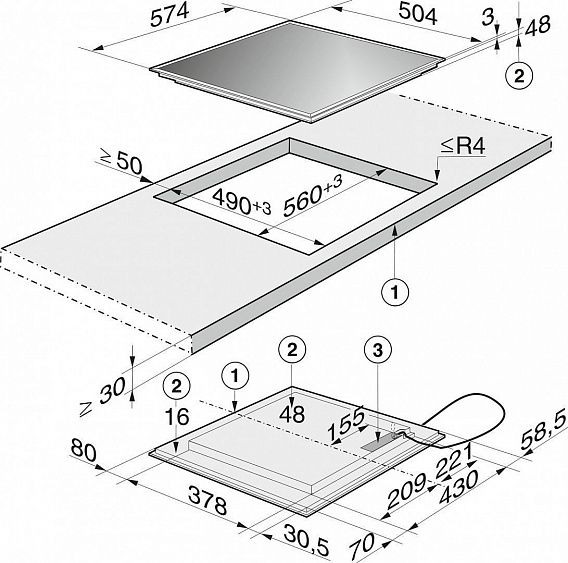 Поверхность MIELE km 6115 купить с доставкой по Москве и Московской области в интернет-магазине АваТехно