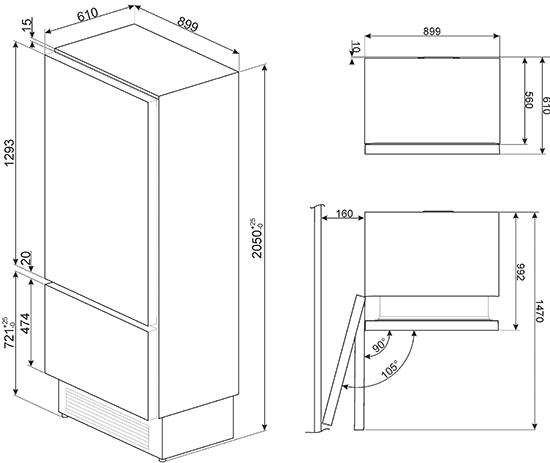 Холодильник SMEG RI96LSI купить с доставкой по Москве и Московской области в интернет-магазине АваТехно