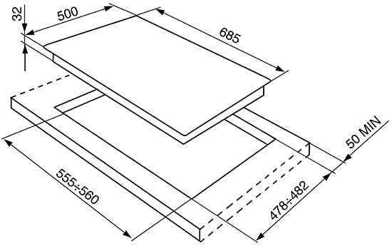Газовая поверхность SMEG SRV876AVOGH купить с доставкой по Москве и Московской области в интернет-магазине АваТехно