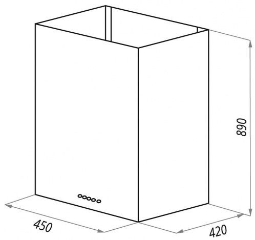 Каминная вытяжка Maunfeld Bath Plus 45 нержавейка купить с доставкой по Москве и Московской области в интернет-магазине АваТехно