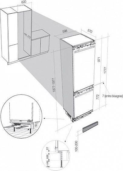 Встраиваемый холодильник DE DIETRICH drn 1017 i купить с доставкой по Москве и Московской области в интернет-магазине АваТехно