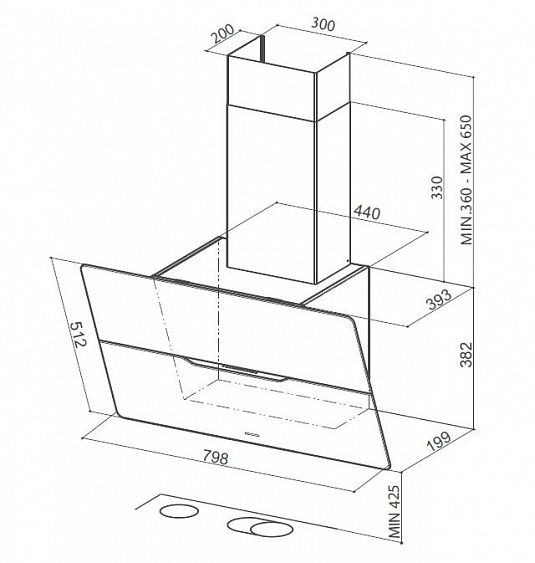 Вытяжка FABER 110.0324.938  JOLIE ALMOND A80 купить с доставкой по Москве и Московской области в интернет-магазине АваТехно