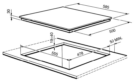 Поверхность SMEG sr34sgh3 купить с доставкой по Москве и Московской области в интернет-магазине АваТехно