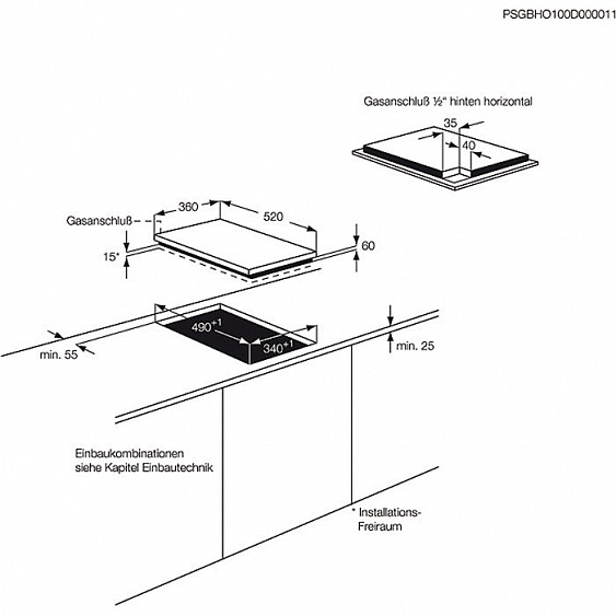 Газовая панель AEG HC412000GB купить с доставкой по Москве и Московской области в интернет-магазине АваТехно