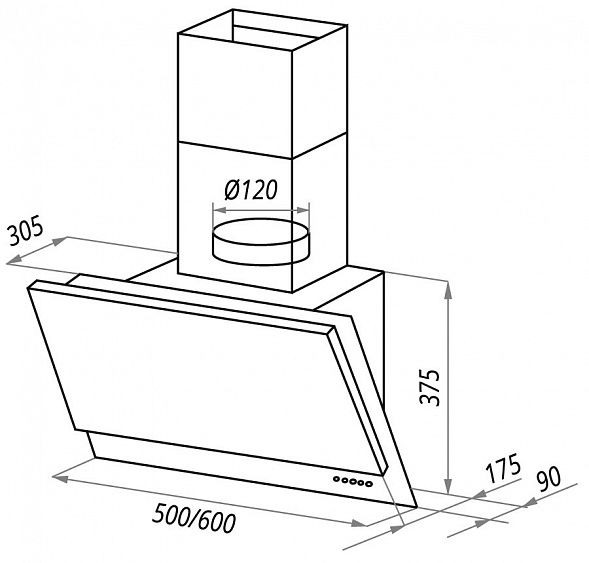 Вытяжка MAUNFELD ARAKS SBL 50 чёрный купить с доставкой по Москве и Московской области в интернет-магазине АваТехно