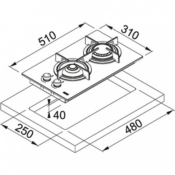 Варочная поверхность Franke FHCR 302 2G HE BK C черный купить с доставкой по Москве и Московской области в интернет-магазине АваТехно