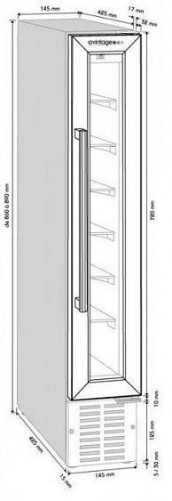 Винный шкаф CLIMADIFF AV7XK купить с доставкой по Москве и Московской области в интернет-магазине АваТехно