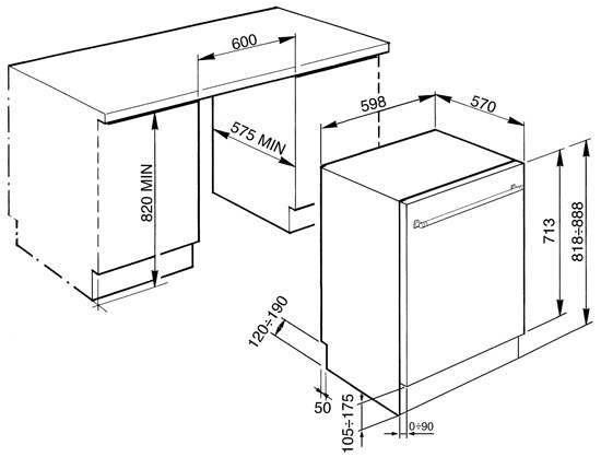 Посудомоечная машина SMEG sta13xl2 купить с доставкой по Москве и Московской области в интернет-магазине АваТехно