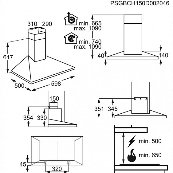 Вытяжка AEG DKB4650M купить с доставкой по Москве и Московской области в интернет-магазине АваТехно