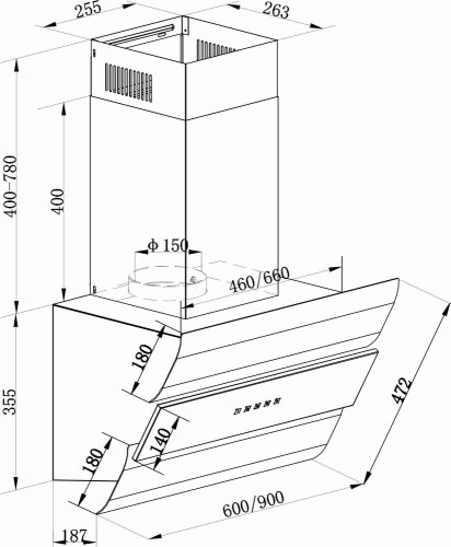 Вытяжка KAISER AT 6450 Eco купить с доставкой по Москве и Московской области в интернет-магазине АваТехно