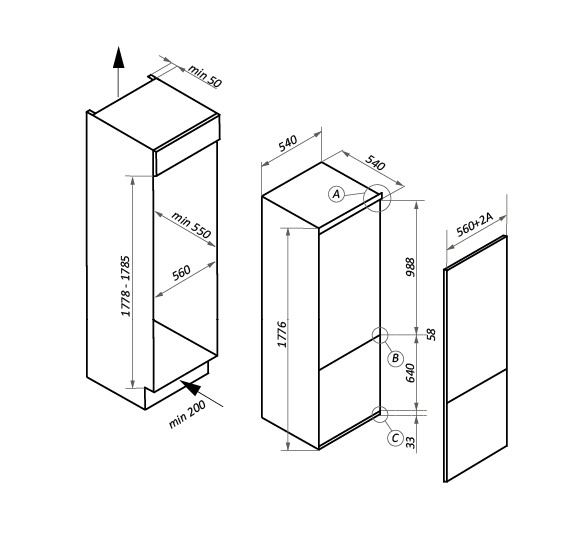 Встраиваемый холодильник MAUNFELD MBF177NFFW купить с доставкой по Москве и Московской области в интернет-магазине АваТехно