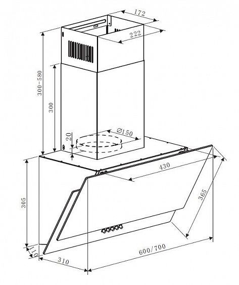 Вытяжка ZIGMUND & SHTAIN K 132.6 B купить с доставкой по Москве и Московской области в интернет-магазине АваТехно