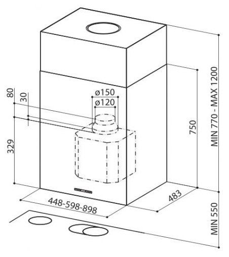 Вытяжка Faber CUBIA ISOLA EV8 X A60 ACTIVE купить с доставкой по Москве и Московской области в интернет-магазине АваТехно
