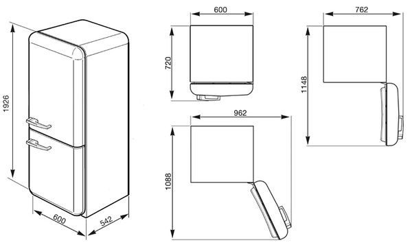 Холодильник SMEG fab32rbn1 купить с доставкой по Москве и Московской области в интернет-магазине АваТехно