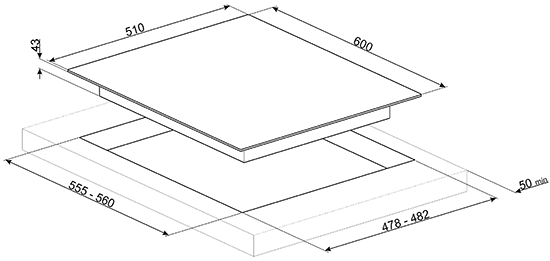 Варочная поверхность газовая SMEG PX164L купить с доставкой по Москве и Московской области в интернет-магазине АваТехно