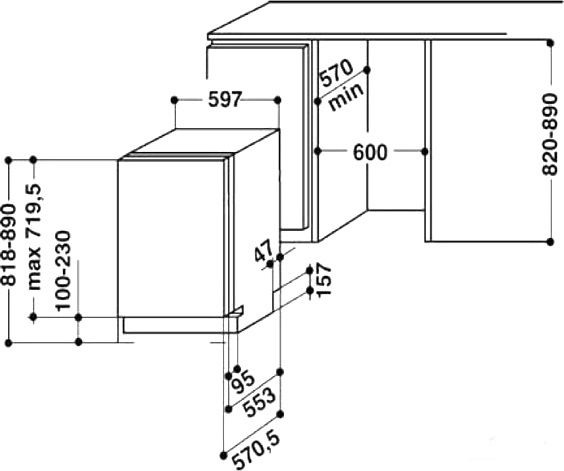 Встраиваемая посудомойка WHIRLPOOL adg 7653 a+ pc tr купить с доставкой по Москве и Московской области в интернет-магазине АваТехно