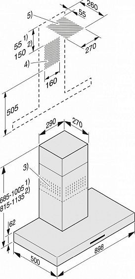 Вытяжка MIELE DA4298W сталь купить с доставкой по Москве и Московской области в интернет-магазине АваТехно