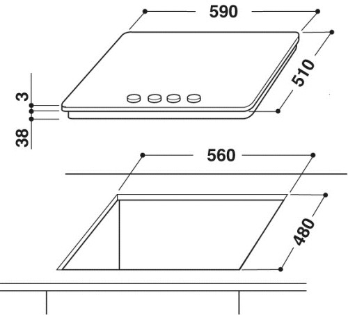 Поверхность WHIRLPOOL akt 424 s купить с доставкой по Москве и Московской области в интернет-магазине АваТехно
