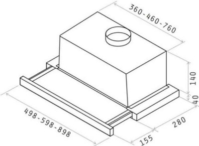Встраиваемая вытяжка JET AIR AURORA LX/CR/F/50 купить с доставкой по Москве и Московской области в интернет-магазине АваТехно