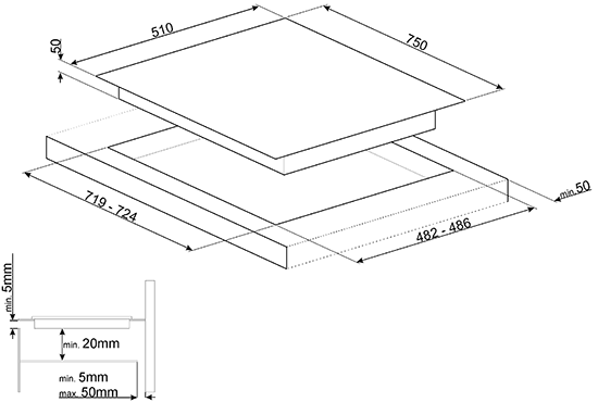 Комбинированная варочная панель Smeg PM6721WLDR купить с доставкой по Москве и Московской области в интернет-магазине АваТехно