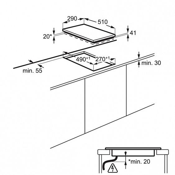 Поверхность ELECTROLUX ehf 3920 bok купить с доставкой по Москве и Московской области в интернет-магазине АваТехно