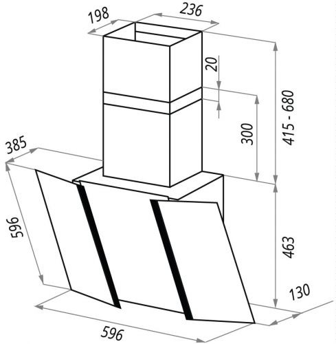 Вытяжка MAUNFELD DON 60 чёрное стекло купить с доставкой по Москве и Московской области в интернет-магазине АваТехно