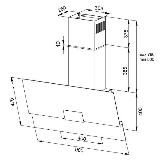 ВЫТЯЖКА KORTING KHC 96373 BXGN купить с доставкой по Москве и Московской области в интернет-магазине АваТехно