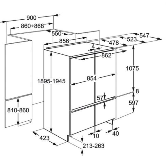 Холодильник Electrolux ENG 94514 AW купить с доставкой по Москве и Московской области в интернет-магазине АваТехно