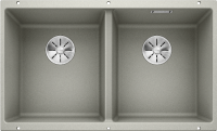 Кухонная мойка BLANCO SUBLINE 350/350-U SILGRANIT жемчужный с отв.арм. InFino (арт.523577)