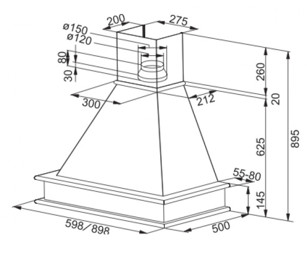 Купольная  вытяжка Franke FCL 602 110.0017.957 белый металл купить с доставкой по Москве и Московской области в интернет-магазине АваТехно