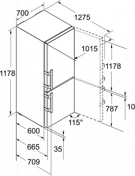Холодильник Liebherr CNef 5725 купить с доставкой по Москве и Московской области в интернет-магазине АваТехно