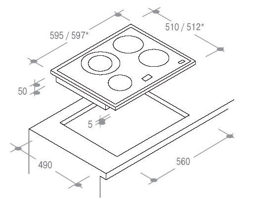 Поверхность CANDY clgc 64 sg gh купить с доставкой по Москве и Московской области в интернет-магазине АваТехно