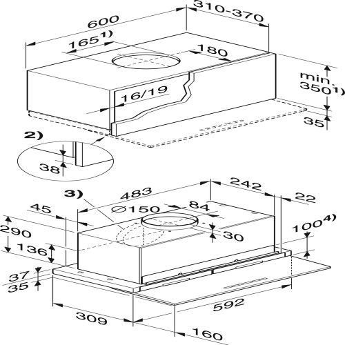 Встраиваемая вытяжка MIELE DA 3668 купить с доставкой по Москве и Московской области в интернет-магазине АваТехно