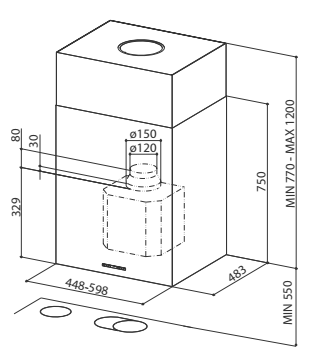 Вытяжка FABER 110.0157.071  CUBIA CLOSS ISOLA EG8 WH A45 ACTIVE купить с доставкой по Москве и Московской области в интернет-магазине АваТехно