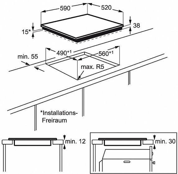 Поверхность ELECTROLUX ehf 96343 fk купить с доставкой по Москве и Московской области в интернет-магазине АваТехно