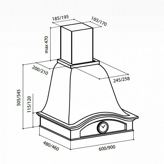 Вытяжка LEX PALERMO 600 WHITE купить с доставкой по Москве и Московской области в интернет-магазине АваТехно