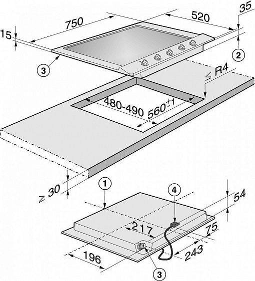 Поверхность MIELE km 2034 ix купить с доставкой по Москве и Московской области в интернет-магазине АваТехно