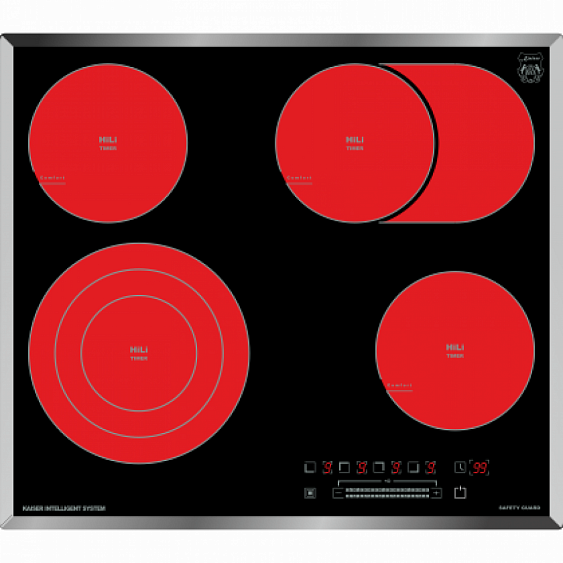 ВСТРАИВАЕМАЯ ЭЛЕКТРИЧЕСКАЯ ВАРОЧНАЯ ПАНЕЛЬ KAISER KCT 6715 F купить с доставкой по Москве и Московской области в интернет-магазине АваТехно